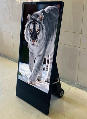 43 ιντσών εσωτερικό πάτωμα όρθια πινακίδα ψηφιακή σήμανση διαφήμιση LCD οθόνη φορητή αφίσα